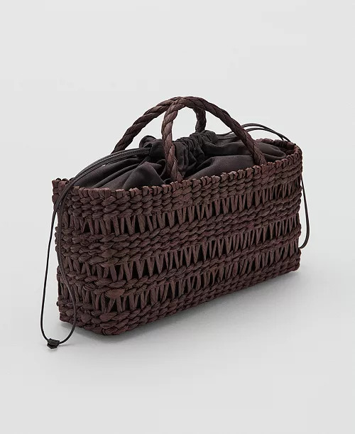 Mango Women's Medium Natural Fiber Tote Bag - Macy's | Macy's