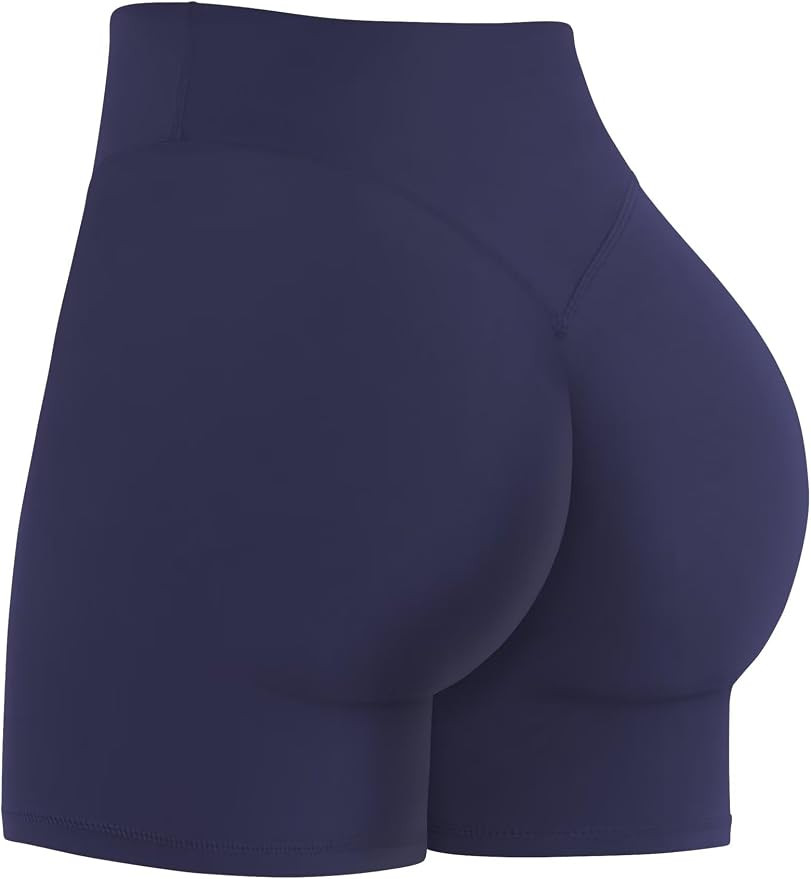 Sunzel Women's Invisible Butt Scrunch Shorts, High Waisted Biker Shorts, Gym Workout Yoga Running... | Amazon (US)