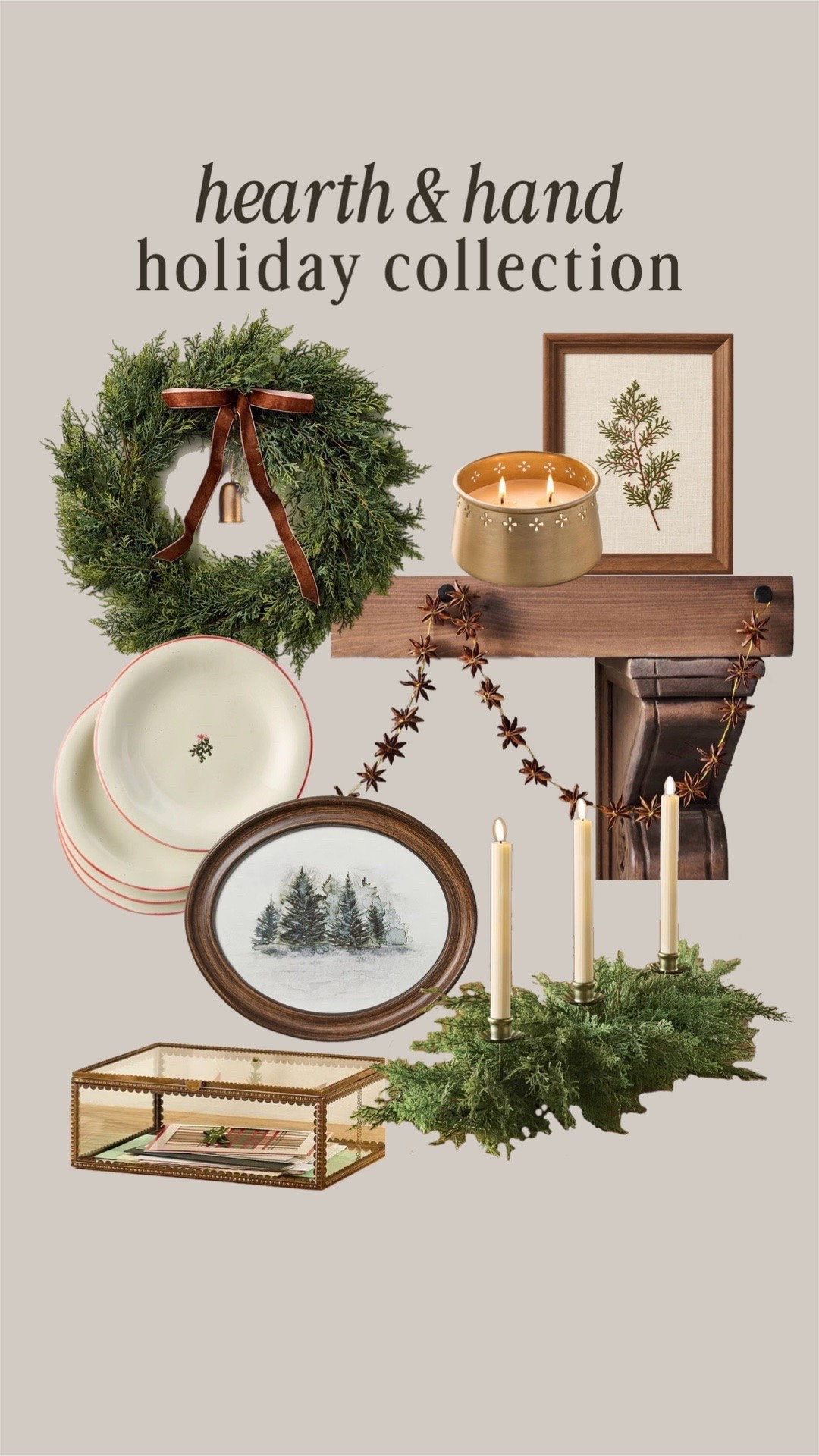 The new @Target Hearth am& Hand holiday collection is now available! 

Holiday decor, Christmas decor, home decor, wreath, appetizer plate, art, decor, box, centerpiece, coffee, table, decor, dining table, decor, garland, candle, Joanna, Gaines, magnolia, budget, friendly, affordable, fine, gifts for her ￼