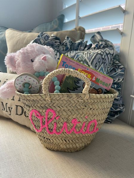 Easter basket idea for a daughter! Affordable Easter basket that can be used for later. Personalized straw purse, affordable raffia bag. On sale for under $12! 

#LTKSeasonal #LTKbaby #LTKkids