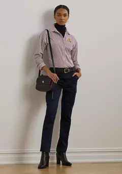 Lauren Ralph Lauren Women's Relaxed Fit Striped Broadcloth Shirt | Belk