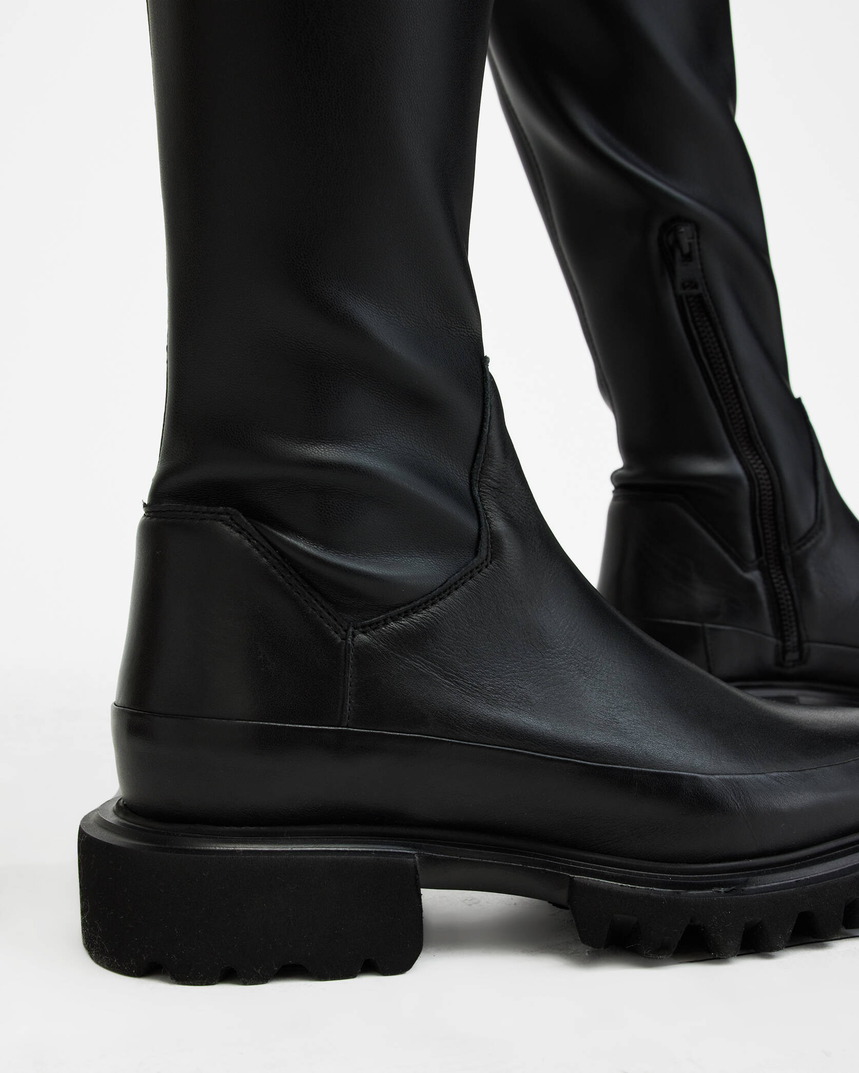 Leona Over The Knee Leather Boots | AllSaints UK