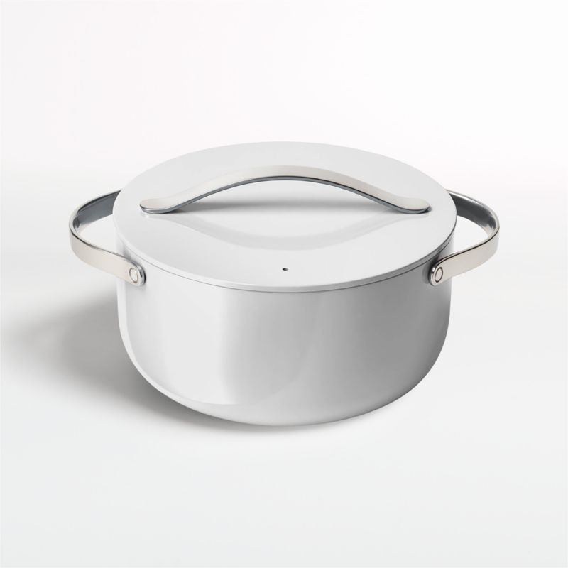 Caraway Grey Non-Stick Ceramic 6.5-Qt. Dutch Oven + Reviews | Crate & Barrel | Crate & Barrel