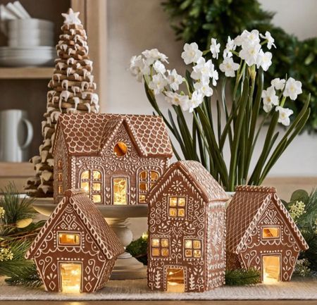 Gingerbread house trend for holiday, 2023! Neutral, Decor lovers! 

#LTKSeasonal #LTKstyletip #LTKHoliday