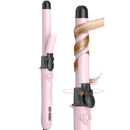 Wavytalk Rotating Curling Iron, 1 Inch Automatic Waver for Effortless Waves up to 430℉ with Home Button, Pale Pink | Amazon (US)