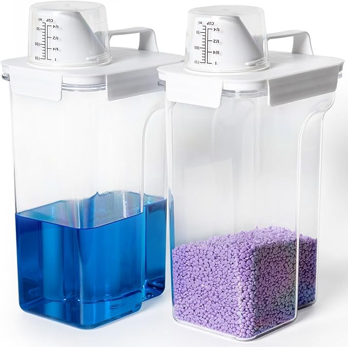 VUNDO [3 Pack] Liquid Laundry Detergent Dispenser For Laundry Room Organization And Storage, 95oz... | Amazon (US)