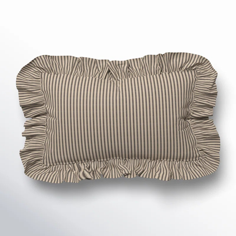 Ruffled Cotton Lumbar Throw Pillow | Birch Lane