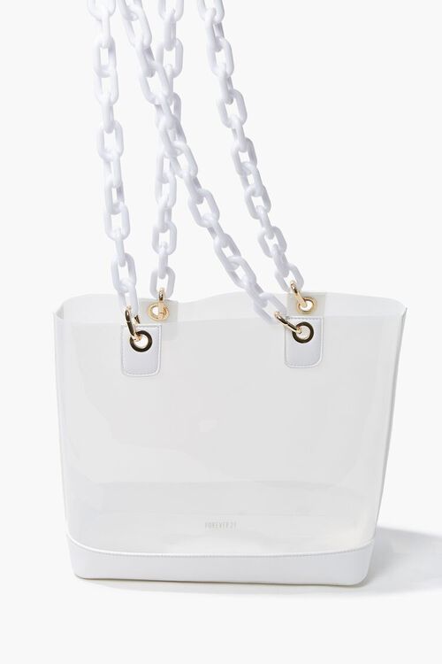 Transparent Chain-Strap Tote Bag | Forever 21 (US)