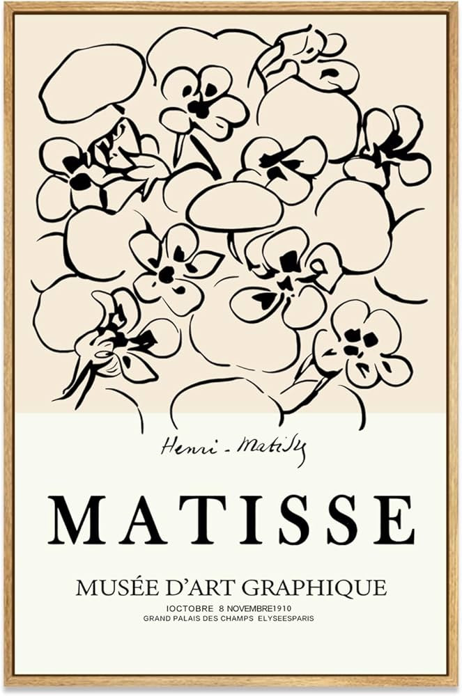 Zzudis Matisse Wall Art Framed,Minimalist Prints Artwork Canvas Wall Decor,for Living Room,Bedroo... | Amazon (US)