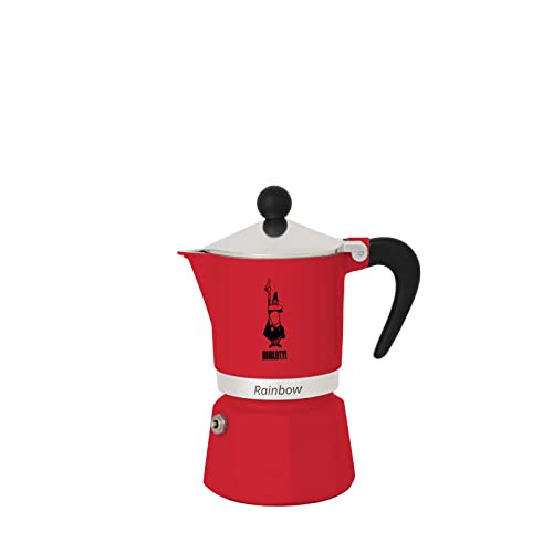 Bialetti - Rainbow: Stovetop Espresso Maker, Moka Pot 3 Cups (4.3 Oz - 130 Ml), Aluminium, Red | Amazon (US)