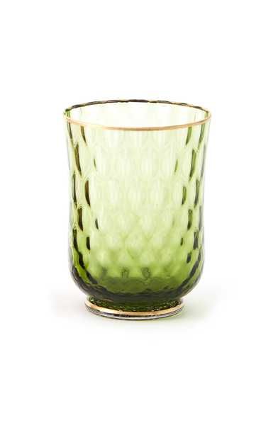 Set-of-Two Balloton Green Gold-Rim Drinking Glass | Moda Operandi (Global)