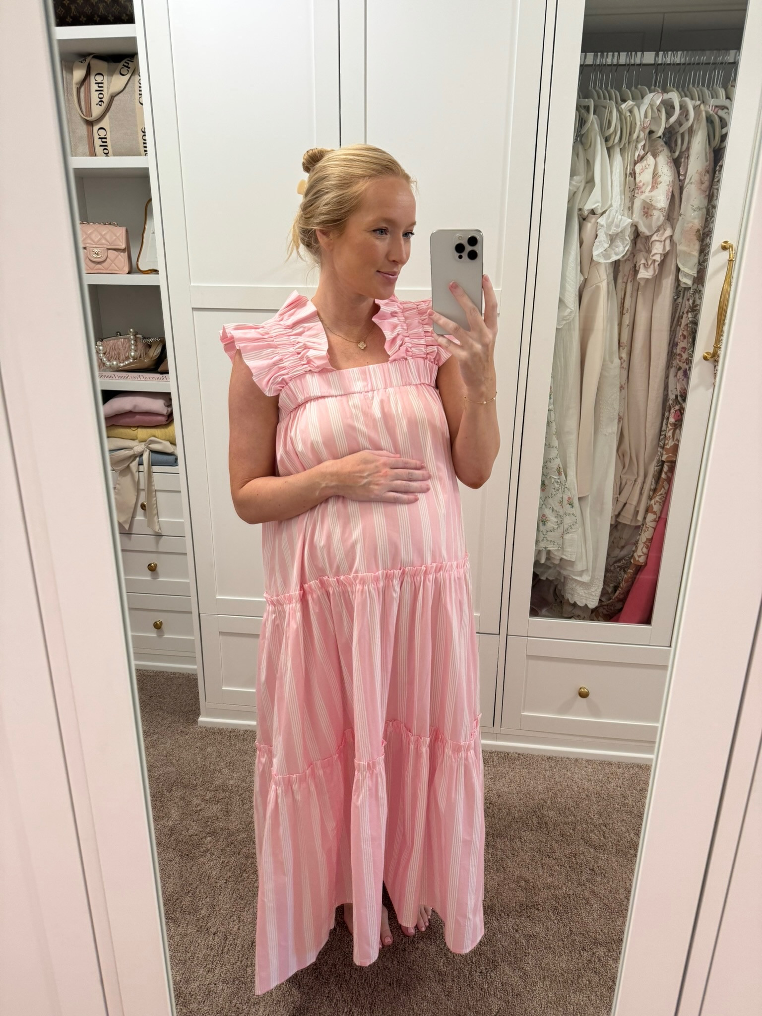 Packed this maxi dress for my hospital bag to wear home! It’s very flowery and bump friendly. The top has stretch but the band runs small so if between size up  

#LTKBump