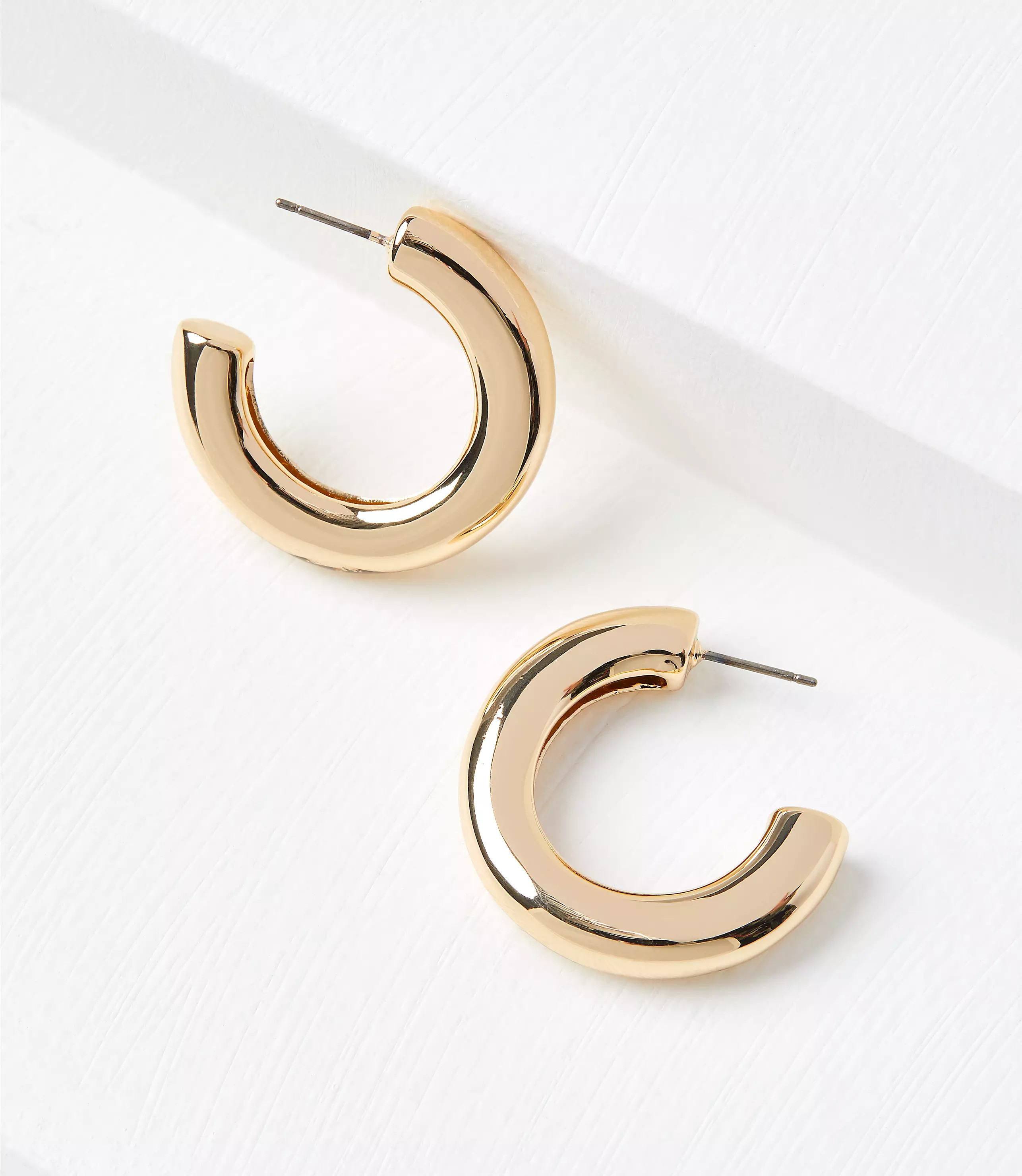Modern C Hoop Earrings | LOFT