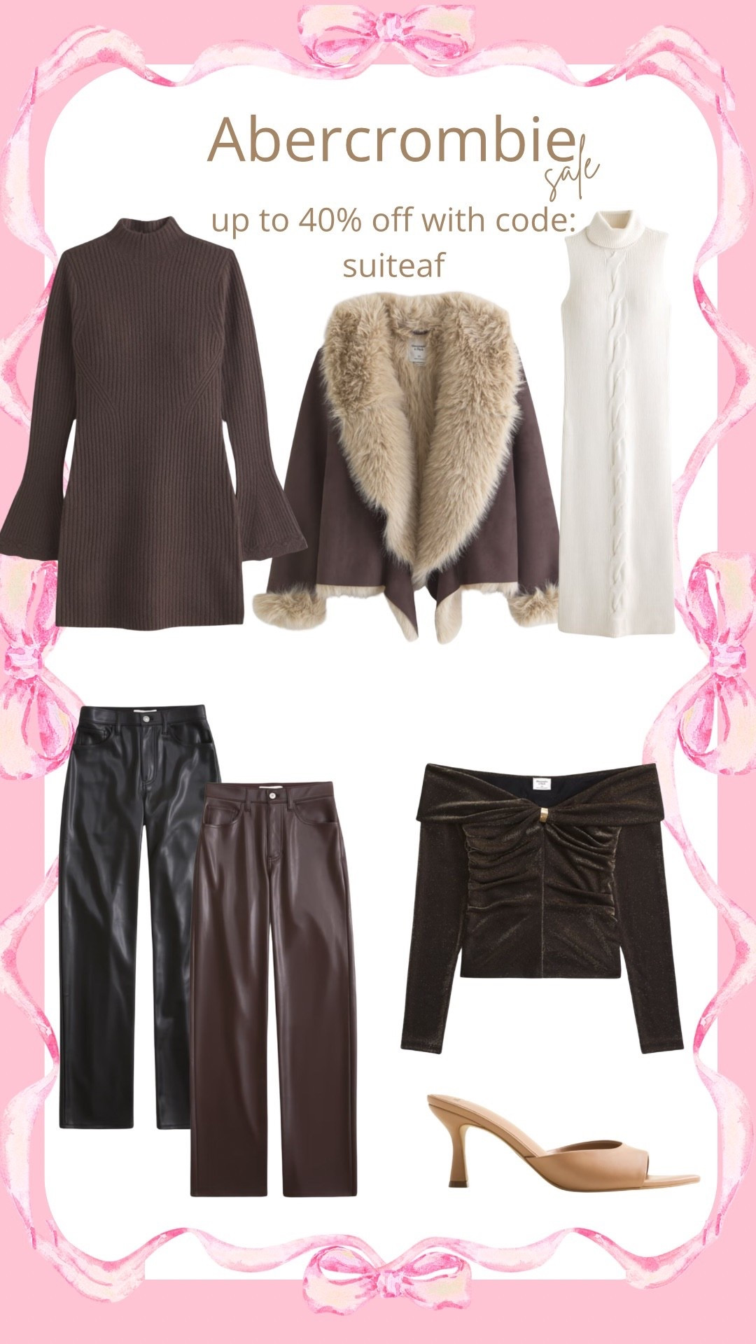 Abercrombie sale, faux fur jacket, sweater dresss

#LTKFindsUnder100 #LTKSaleAlert #LTKFindsUnder50