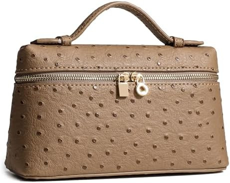 Crossbody Bag for Women Small Top-Handle Pouch Purse Shoulder Handbag Synthetic Ostrich Leather G... | Amazon (US)