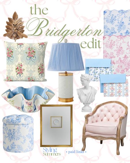 The bridgerton edit for home! Intaglio art, chair, lamp, towels, ottoman, bowl, pillow, door knocker, stationary! 

#LTKFindsUnder100 #LTKSaleAlert #LTKHome