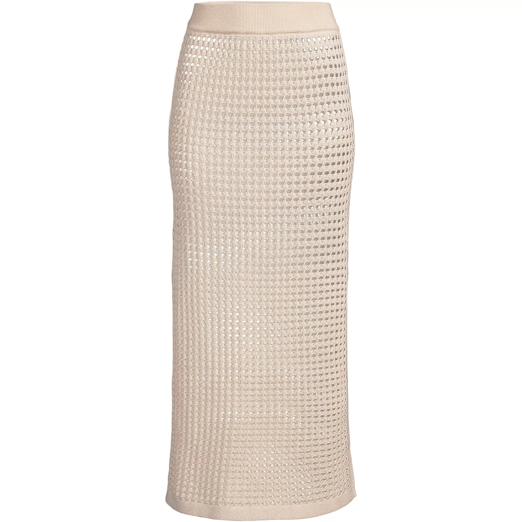 Women's Cotton Open Knit Maxi Swim Cover-up Skirt | Lands' End (US)