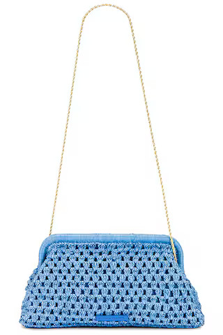 Loeffler Randall Trudie Frame Crochet Clutch in Light Blue from Revolve.com | Revolve Clothing (Global)