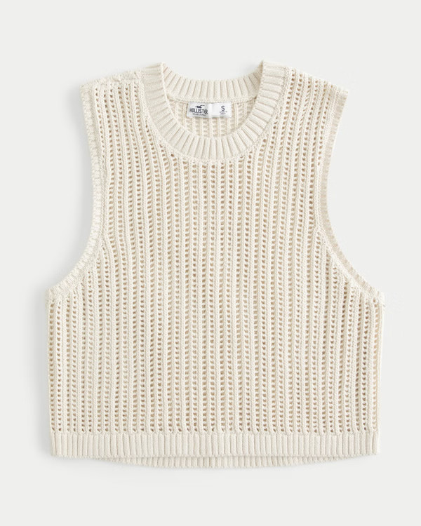 Women's Easy High-Neck Crochet-Style Tank | Women's Tops | HollisterCo.com | Hollister (US)