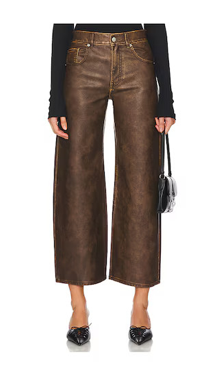 x We The Free Misha Faux Leather Pant in Rusty | Revolve Clothing (Global)