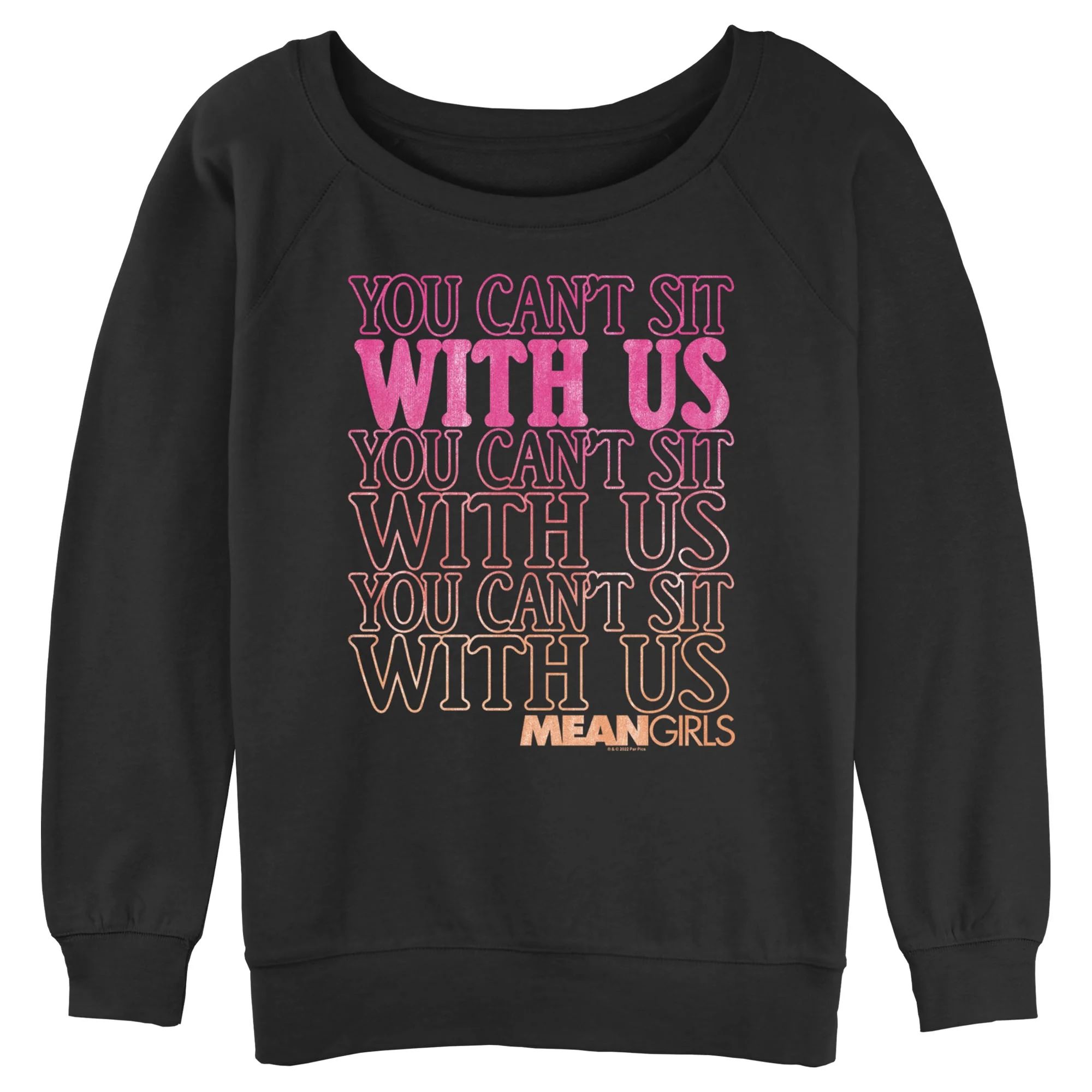 Junior's Mean Girls You Can’t Sit With Us  Sweatshirt Black Small - Walmart.com | Walmart (US)