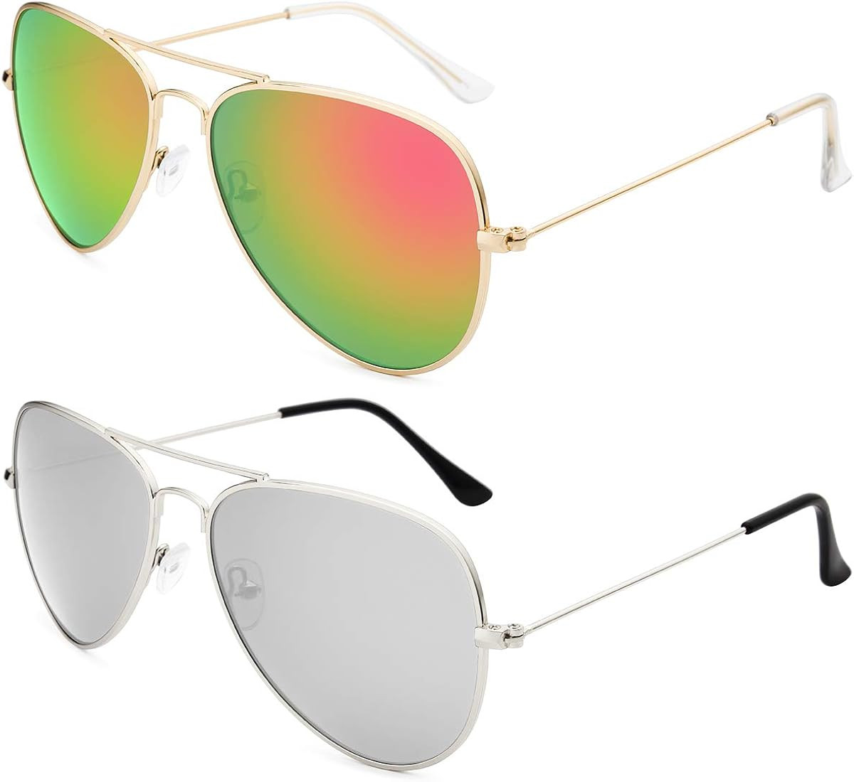 Livhò Sunglasses for Men Women Aviator Polarized Metal Mirror UV 400 Lens Protection | Amazon (US)