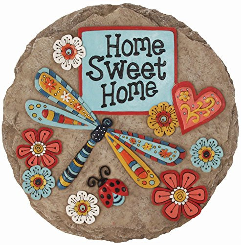 Spoontiques - Garden Décor - Home Sweet Dragonfly Stepping Stone - Decorative Stone for Garden | Amazon (US)