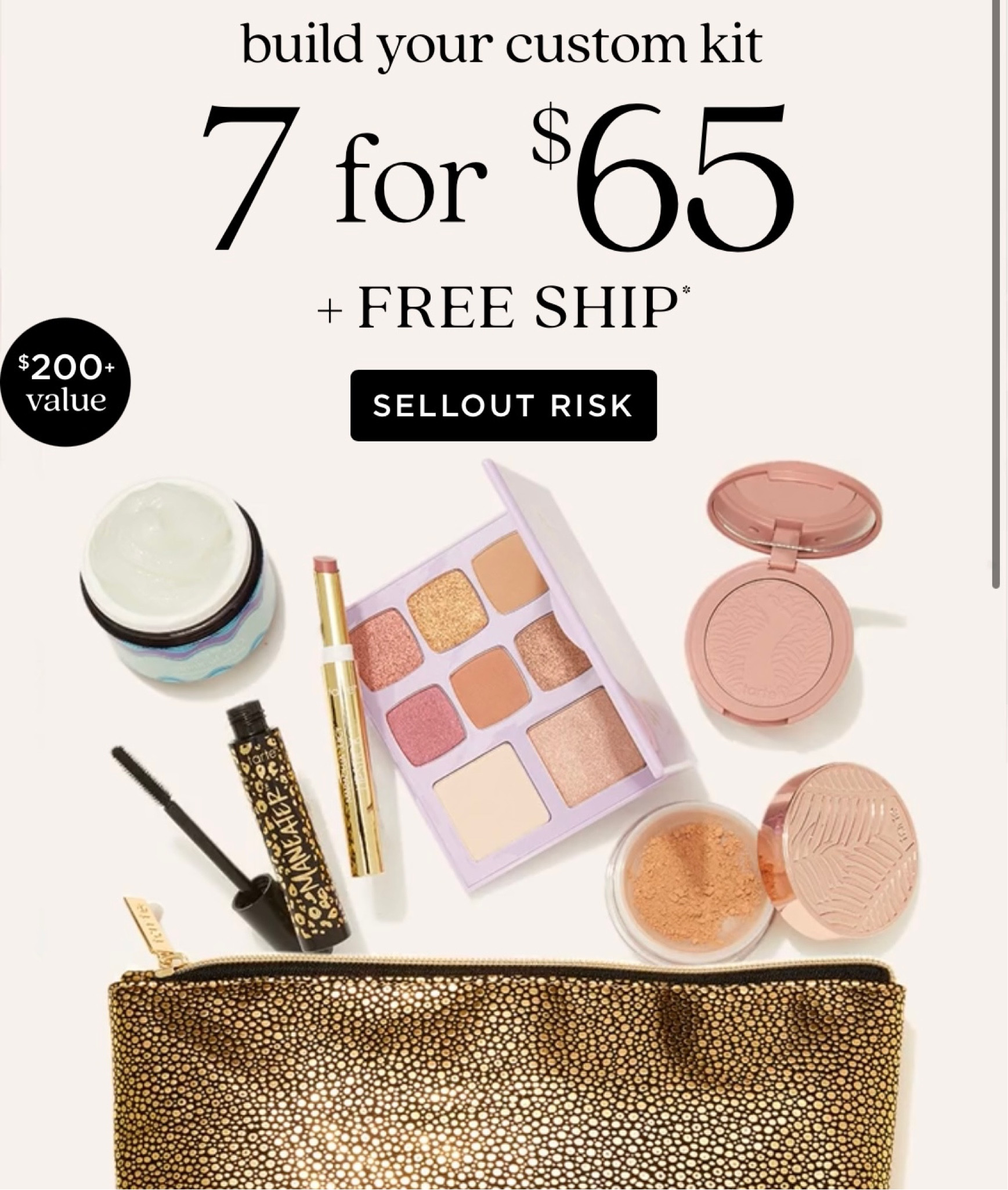 Seven full-size products for $65! This is a $200 value with free shipping. It’s a no-brainer 🙌 #tarte #deal 

#LTKunder100 #LTKbeauty