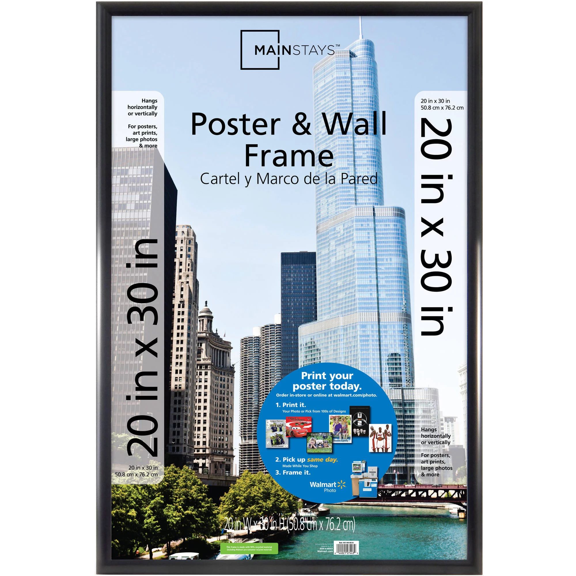 Mainstays 20x30 Trendsetter Poster and Picture Frame, Matte Black | Walmart (US)