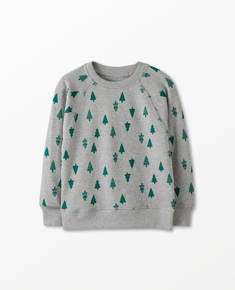 Holiday Print Sweatshirt In French Terry | Hanna Andersson