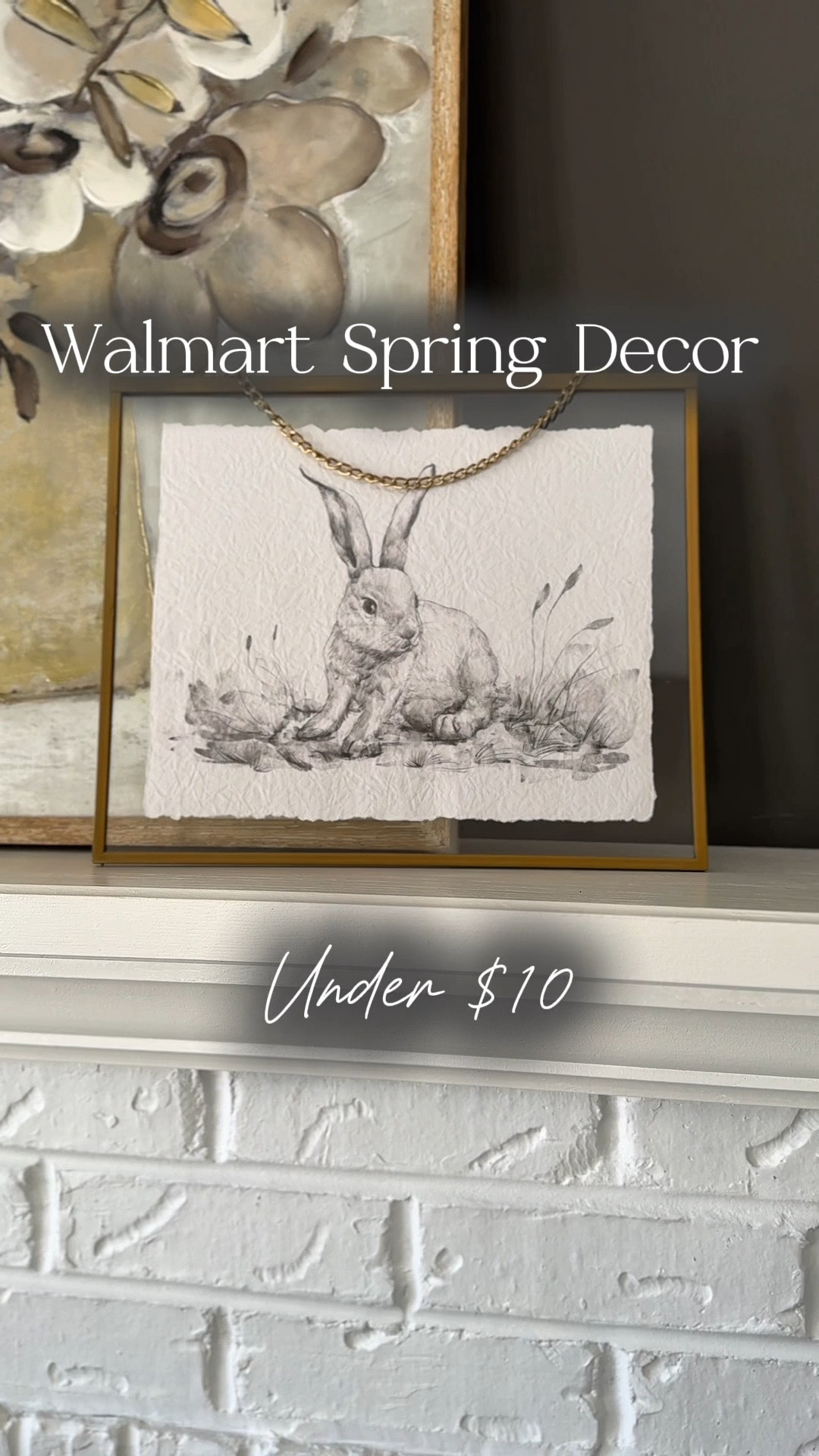 My Texas House from Walmart does it again with this bunny sketch wall art. Perfect for spring or Easter decor! Under $10! This spring line is selling out quickly-grab yours today.

Easter decor, spring decorations, spring wall art, bunny pictures, Walmart, my Texas house home line, gold frame pictures

#LTKHome #LTKSeasonal