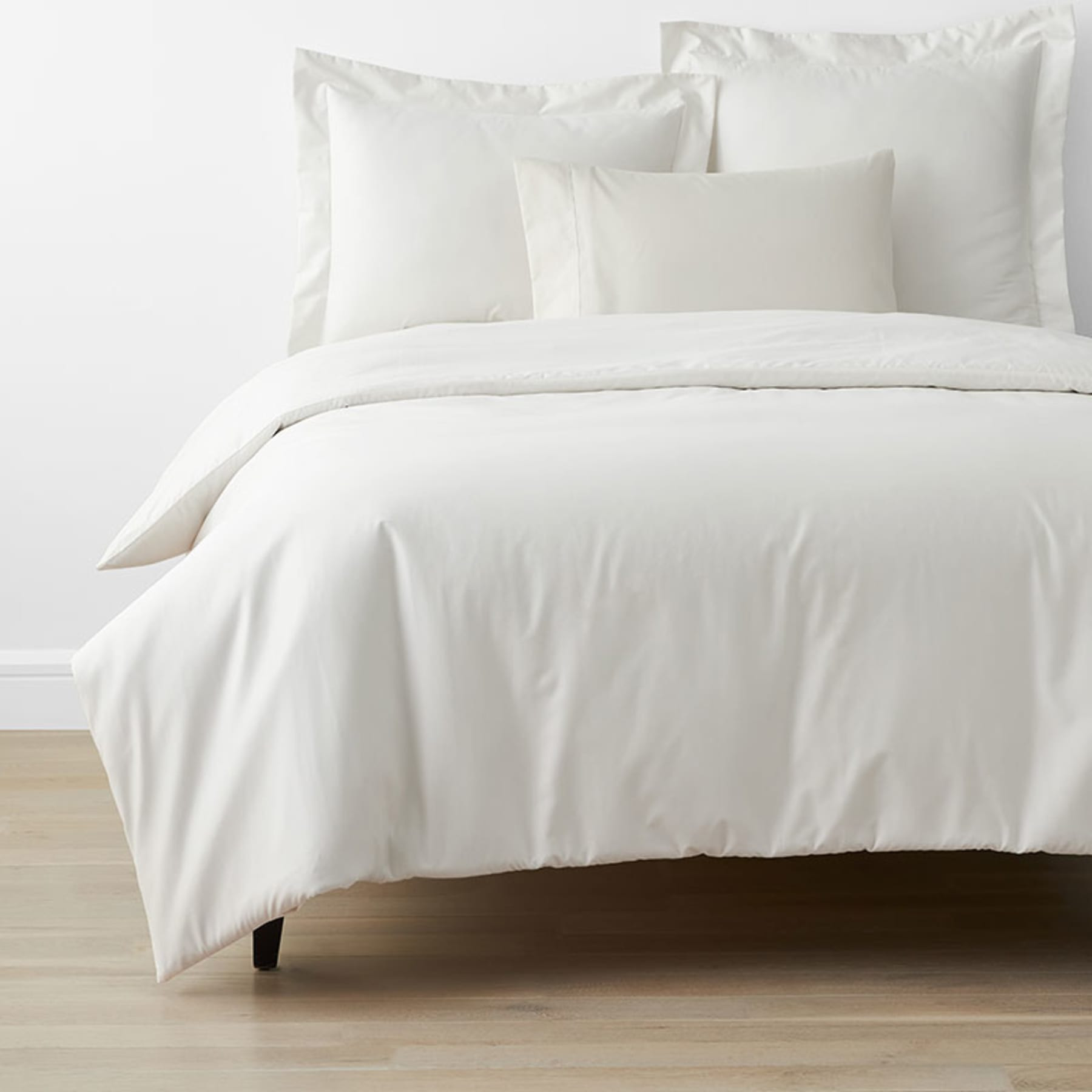 Classic Smooth Wrinkle-Free Sateen Bed Duvet Cover - Creme, Full | The Company Store