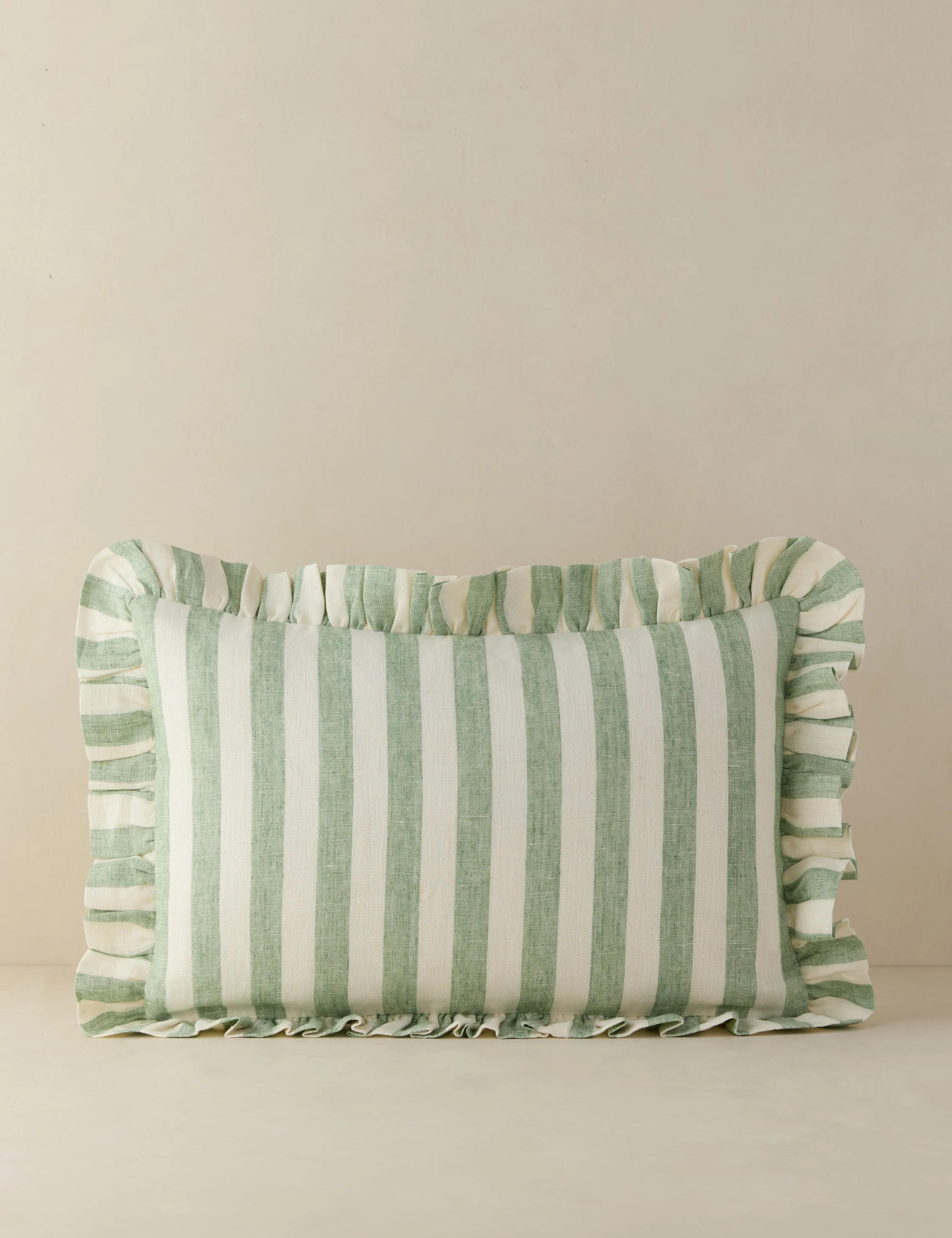Amaroso Linen Ruffle Pillow | Lulu and Georgia 