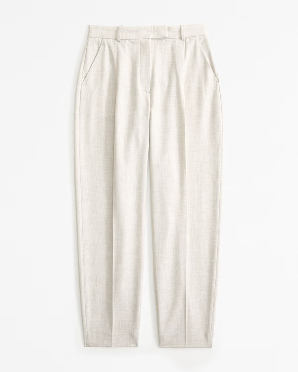 Curve Love Ankle Grazing Tapered Tailored Pant | Abercrombie & Fitch (UK)