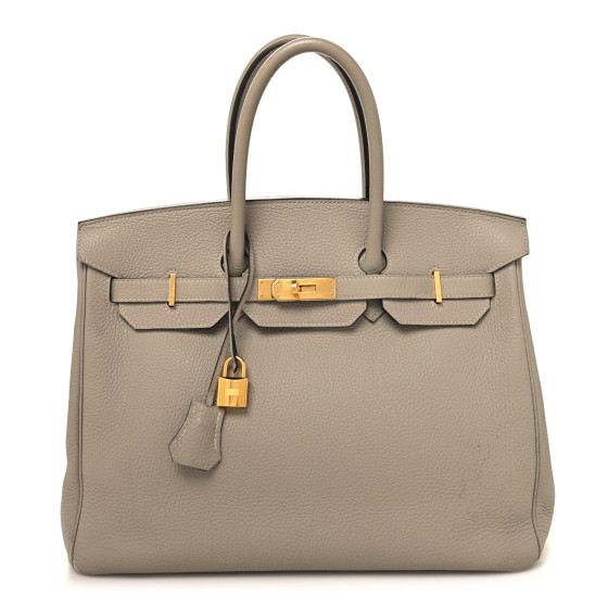 Togo Birkin 35 Gris Tourterelle | FASHIONPHILE (US)