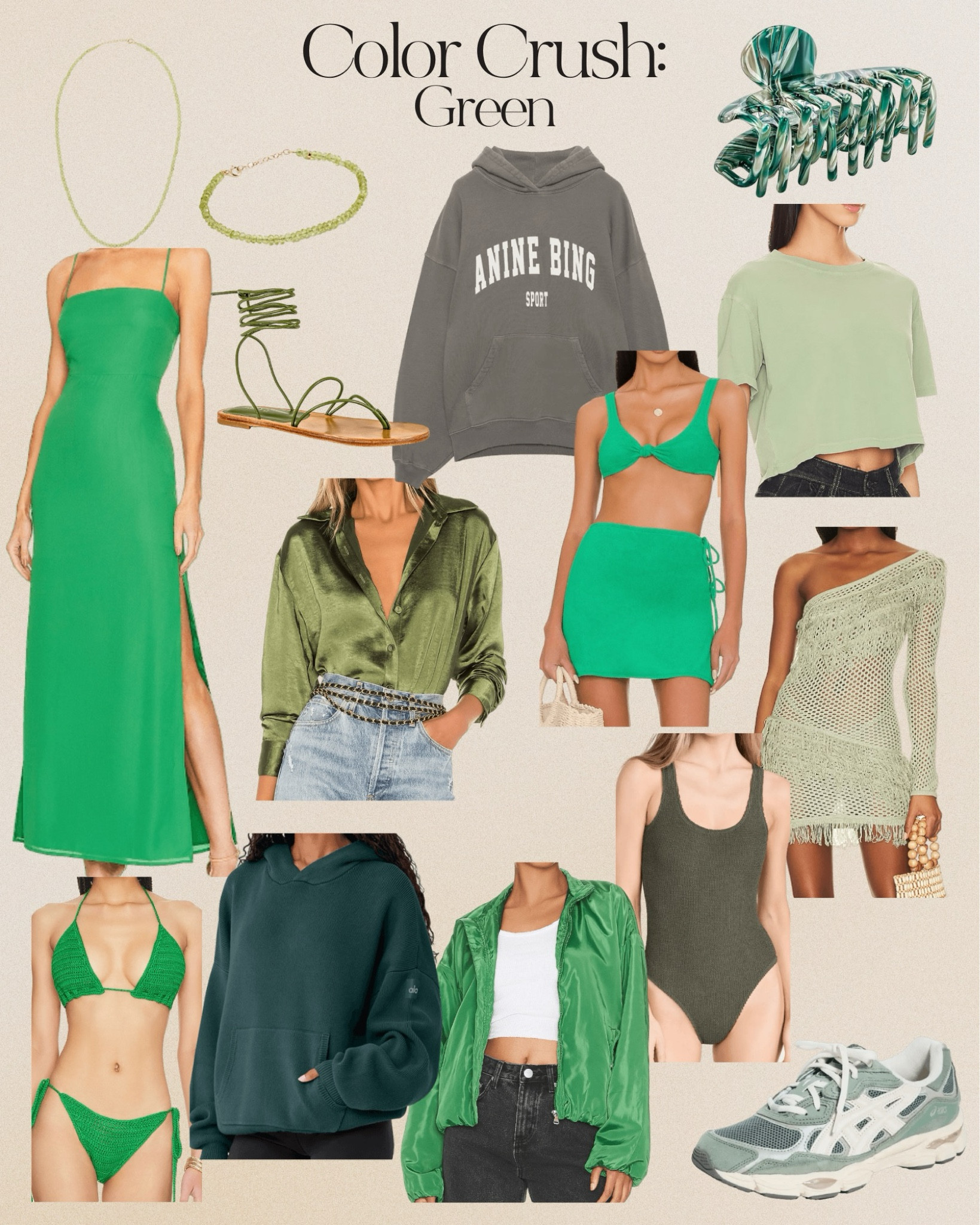 All we’re loving in green💚🍀🐢🧃🫒