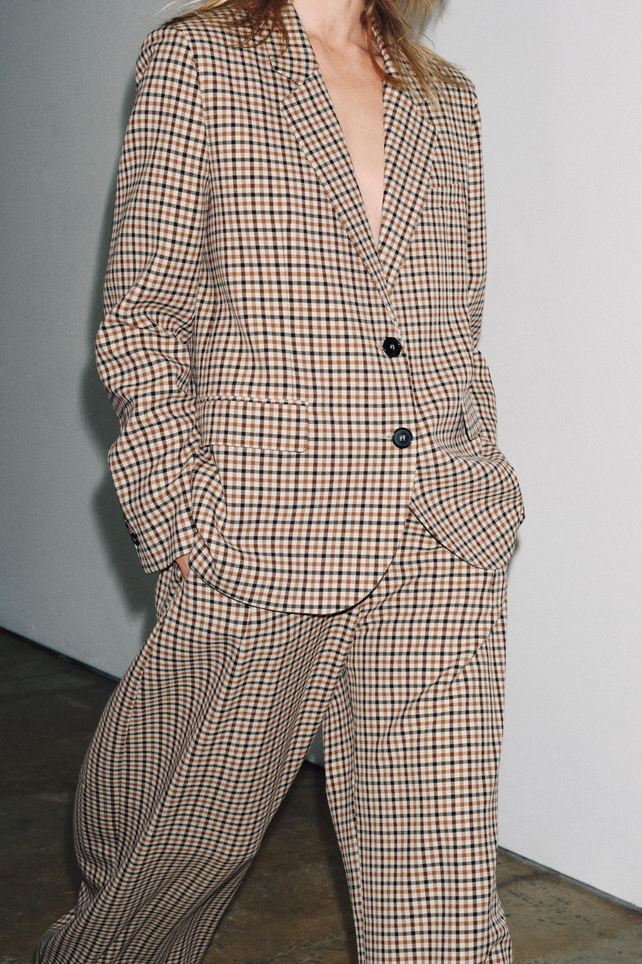 STRAIGHT PLAID BLAZER ZW COLLECTION | Zara US