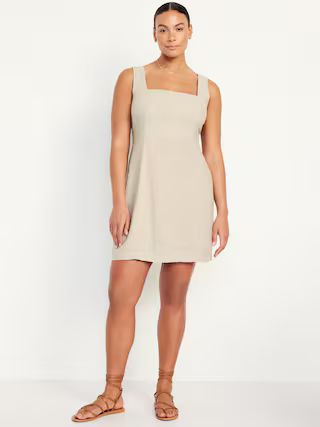 Sleeveless Linen-Blend Mini Dress | Old Navy (US)