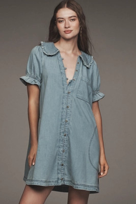 The Keira Denim Mini Dress by Pilcro | Anthropologie (US)