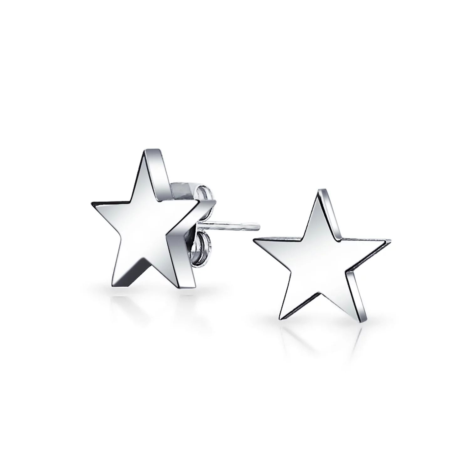 Personalized Unisex  Patriotic Celestial Rock Star Super Stars Initial Stud Earrings for Men Wome... | Walmart (US)