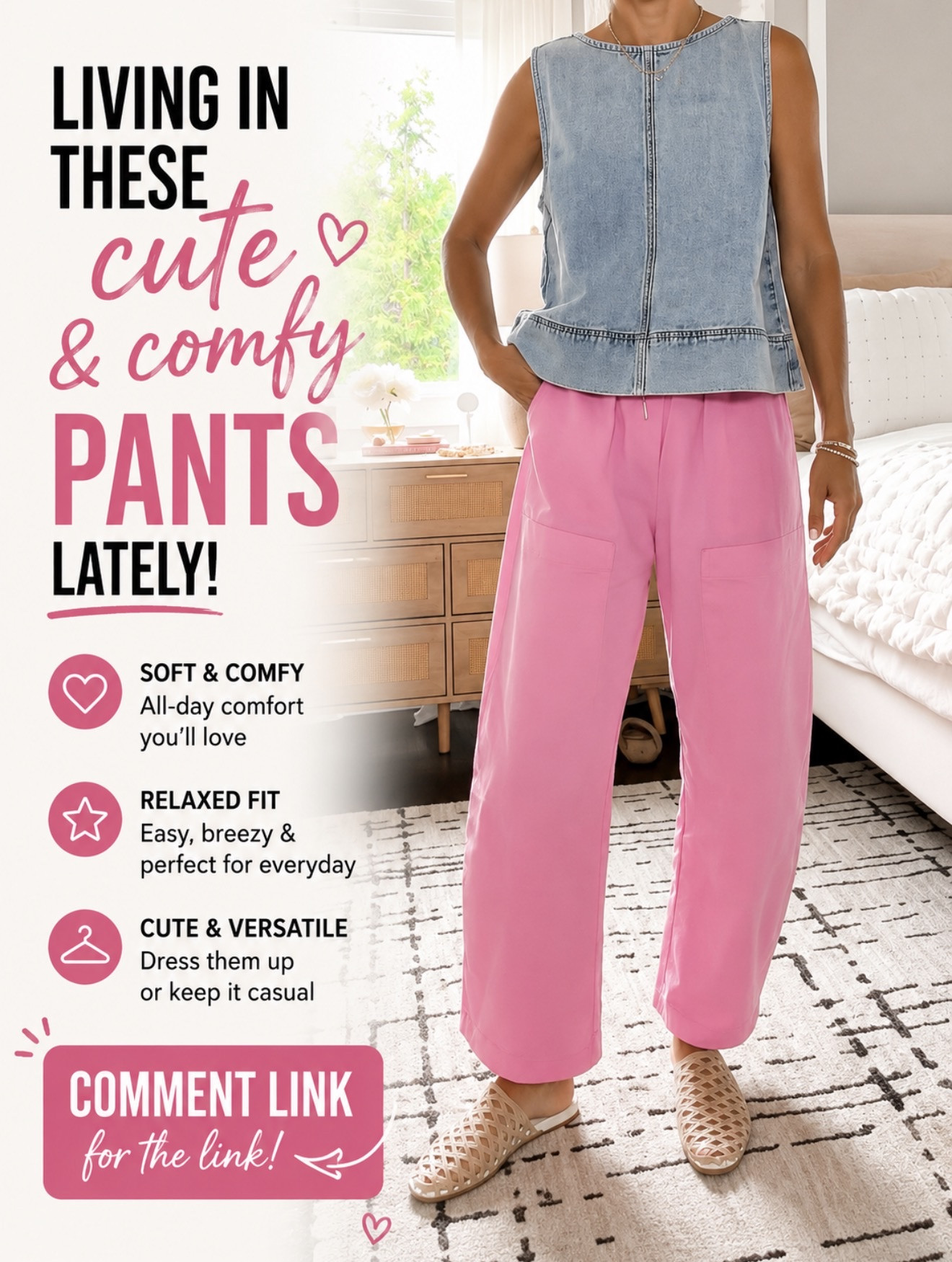 My FAVORITE pants 🩷🩷 wearing size xs

#LTKSaleAlert #LTKOver40 #LTKSeasonal