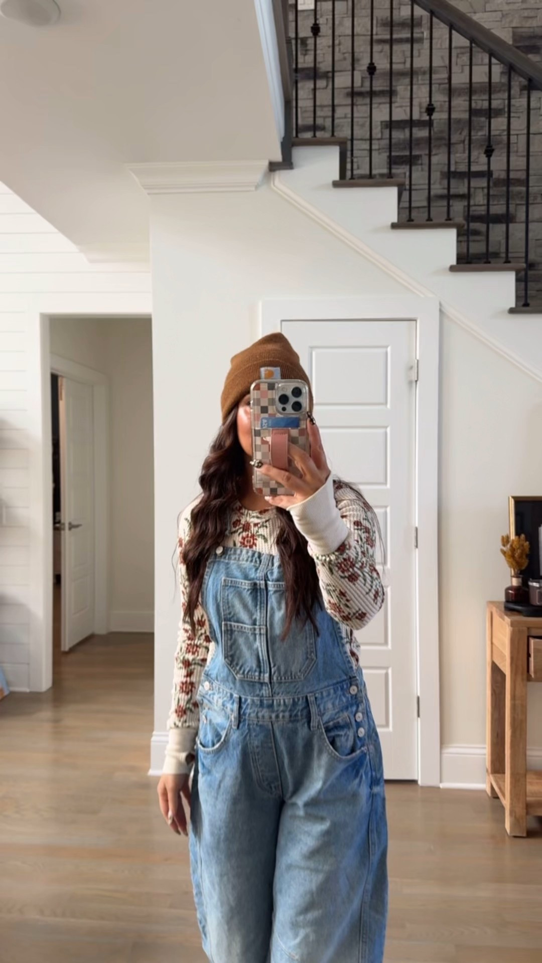 Free People Inspired Cozy Outfit 🍂
Okayyy this is giving cozy mountain lodge morning.
These baggy overalls + the floral thermal are both Free People and the vibe is effortlessly cute with the beanie + comfy boots 🤎
Such an easy throw-on outfit for errands, school drop-off, coffee runs, or lazy Saturday breakfast at home.

Fit Notes:
• Overalls: relaxed, slouchy fit — size down if between
• Thermal: soft & stretchy, perfect layering piece
• Boots: true to size
• Beanie: under $20 + great color match

Tap to shop the full look ✨

#LTKSeasonal #LTKFall #LTKStyletip #LTKunder50 #freepeopledupe #freepeoplestyle #affordablefashion #casualstyle #momoutfits #cozyoutfit

#LTKGiftGuide #LTKPetite #LTKStyleTip