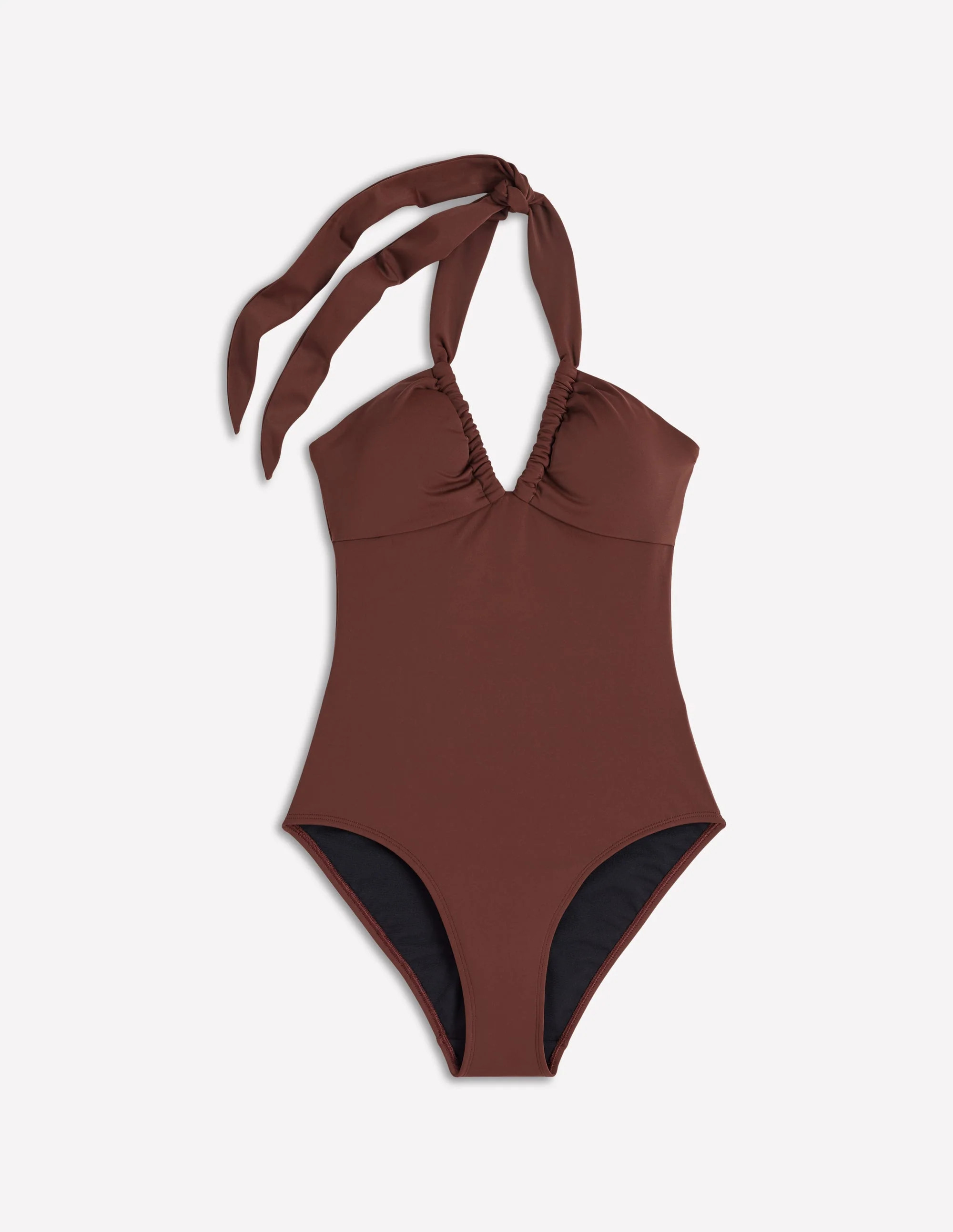 Minori Halter Tie Swimsuit-Cinnamon | Boden (US)