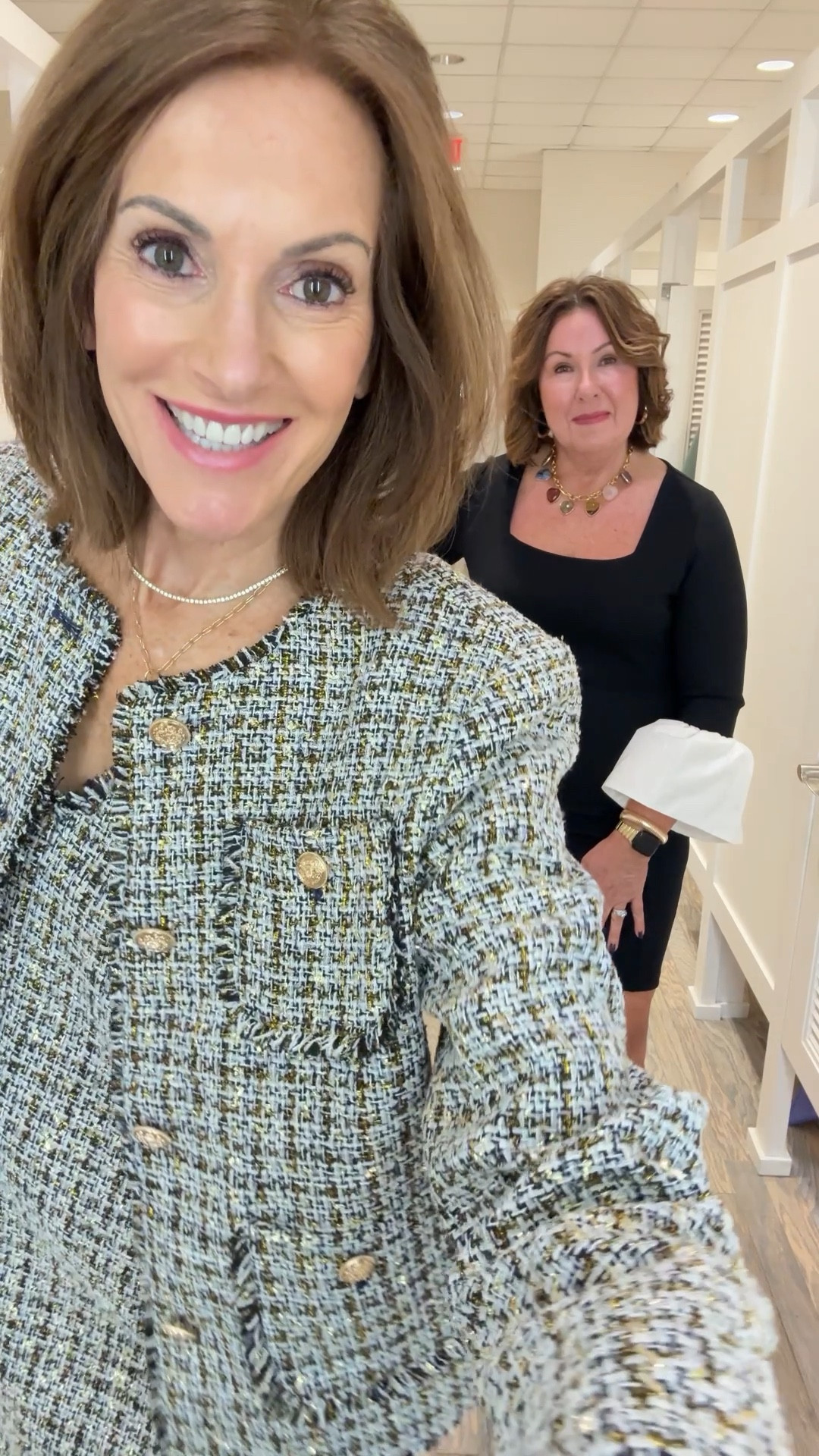 Metallic tweed fringe dress - size 8
Metallic tweed jacket size - L (need a medium)
Ponte dress with taffeta sleeves - XL

Bracelet stack and bow necklace discount - anniek20



#LTKStyleTip #LTKWatchNow #LTKHoliday