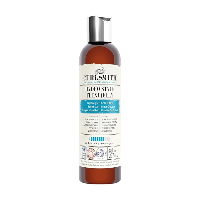 CURLSMITH - Hydro Style Flexi-Jelly - Vegan Defining Gel for Wavy, Curly or Coily Hair (8fl.oz) | Amazon (US)
