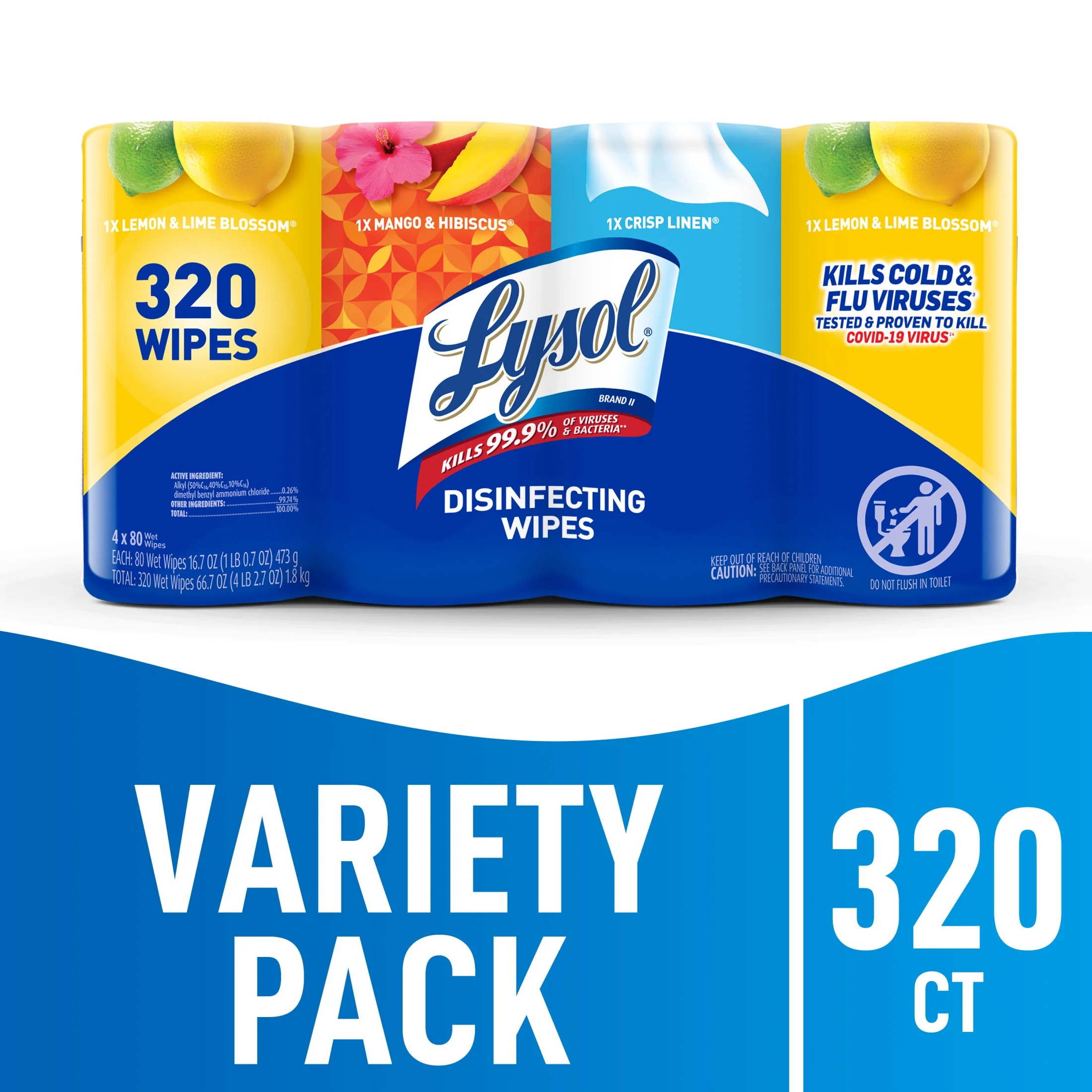 Lysol® Disinfectant Wipes Bundle, Multi-Surface Antibacterial Cleaning Wipes, For Disinfecting &... | Walmart (US)