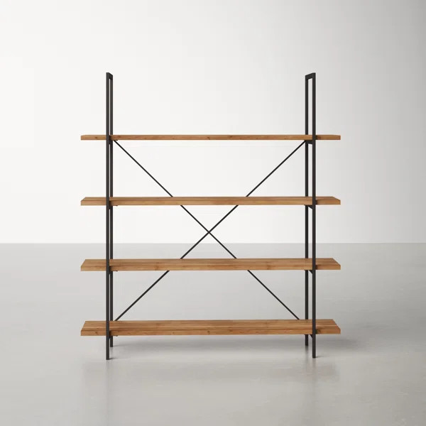 Gwyneth 79'' H x 72'' W Iron Etagere Bookcase | Wayfair North America