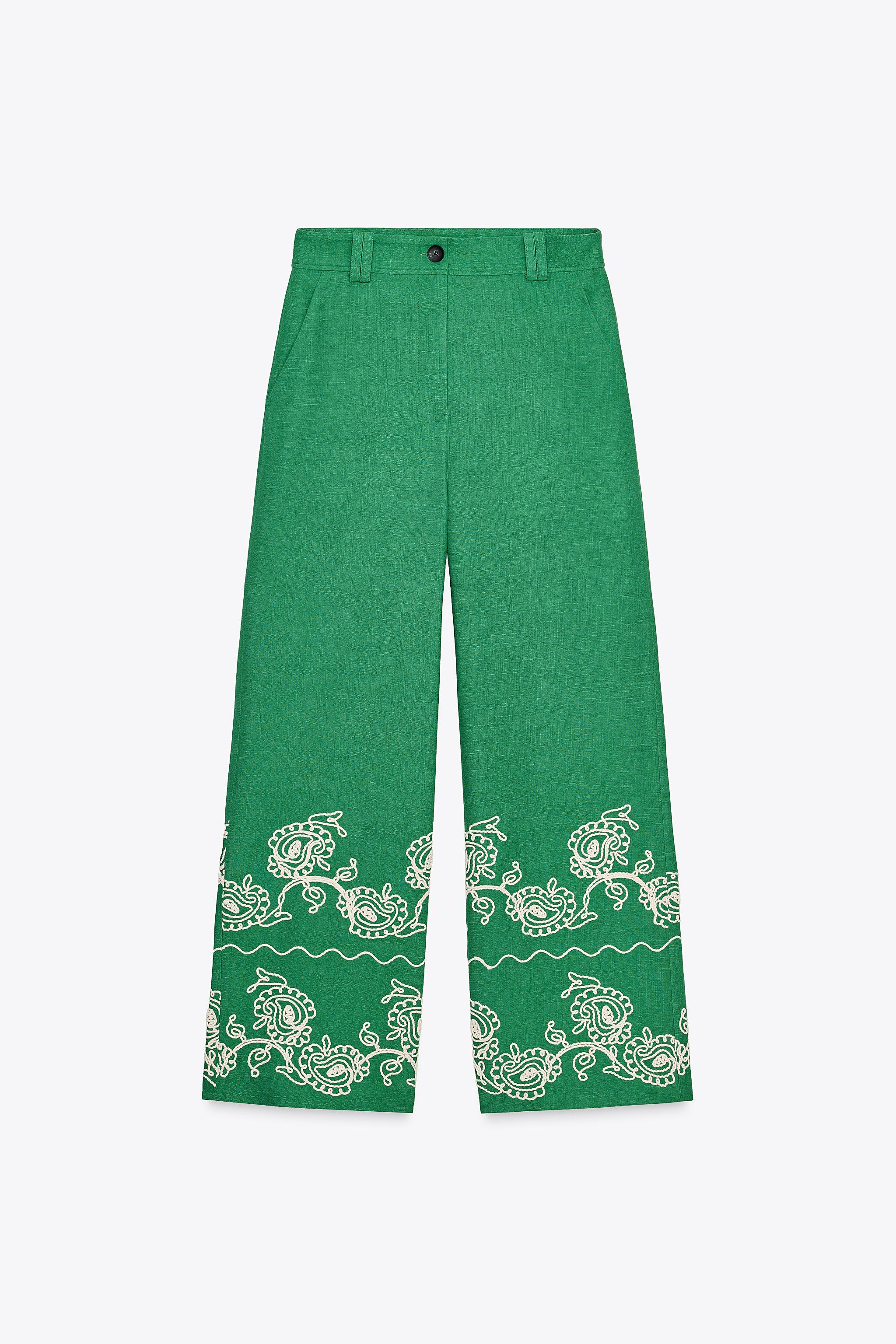 ZW COLLECTION EMBROIDERED CULOTTES | Zara US