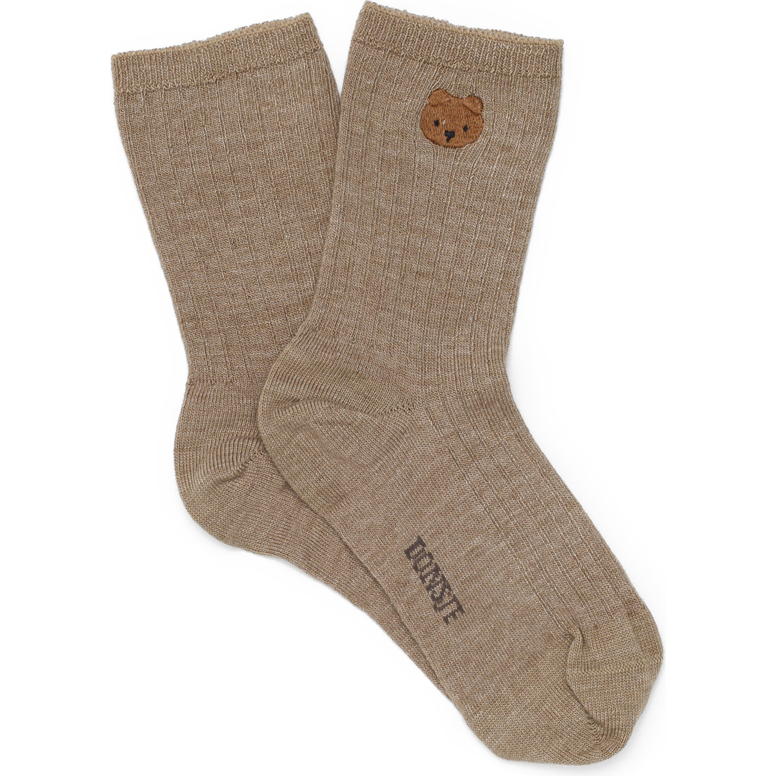 Bell Bear Calf-Length Socks, Dusty Green | Maisonette