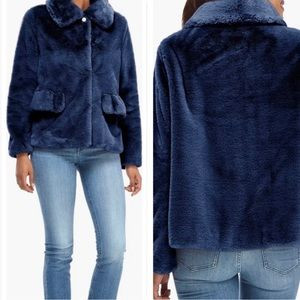 Gal Meets Glam Blue Reese Faux Fur Coat, Medium | Poshmark